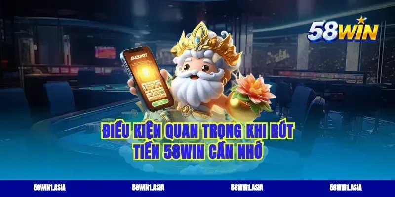 Điều kiện quan trọng khi rút tiền 58WIN cần nhớ